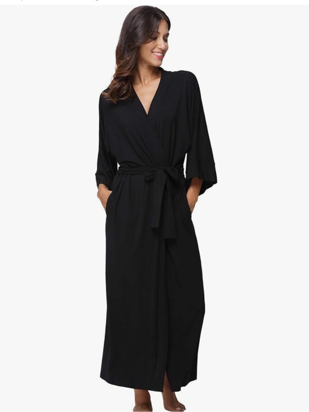 Women's XXL Black Wrap Maxi Dress &/or Robe